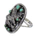 Southwestern Genuine Sterling Silver Turquoise Eagle Ring Size 6 RX80494